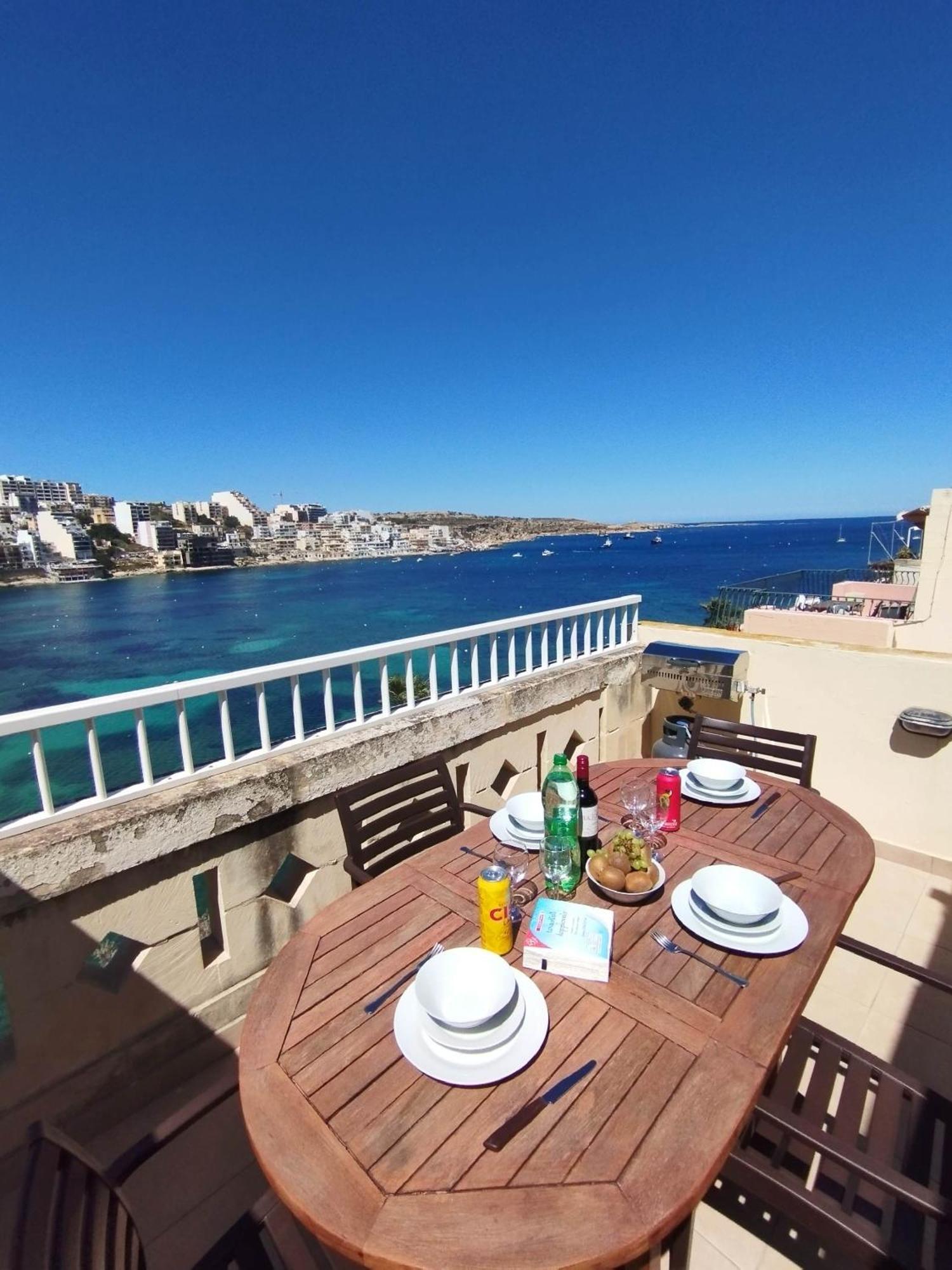 Blue Harbour Seafront Penthouse With Large Terrace With Panoramic Sea Views - By Getawaysmalta Apartment St. Paul's Bay Ngoại thất bức ảnh
